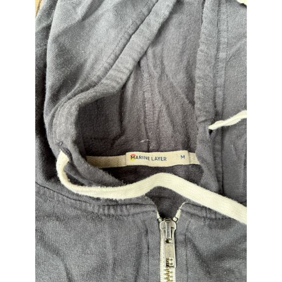 Marine Layer Men's Afternoon Hoodie Size Medium Gray Outdoor Hiking - Picture 3 of 7